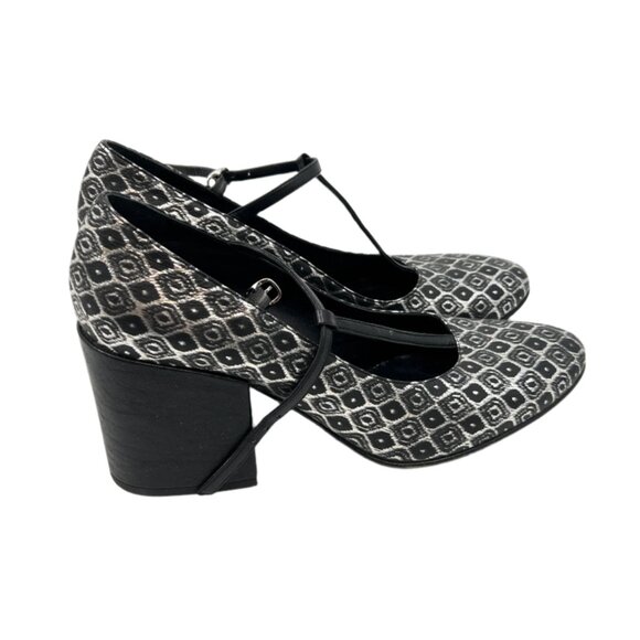 Strategia Blocky Heel T-Straps Leather Shoes - Picture 1 of 6